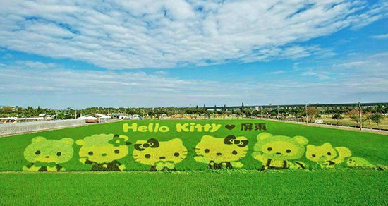 Hello Kitty彩繪稻田全球唯一 熱博會再推大遊行